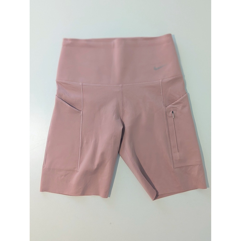 Nike Go Firm Support Dri-FIT High-Waisted 8" Biker Shorts w/ Pockets Size M